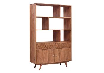 Regal Akazie 115x42x185 natur lackiert MOSAYK #104