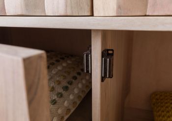 Regal Akazie 115x42x185 weiß lackiert MOSAYK #204