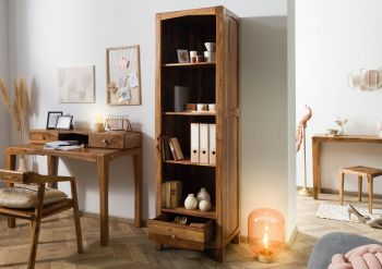 Standregal Sheesham 60x45x200 braun lackiert ANCONA #140