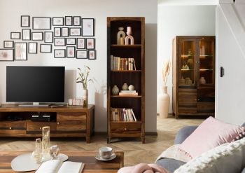 Standregal Sheesham 60x45x200 ANCONA - Verschiedene Farben