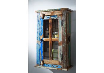 Hängeschrank Altholz 44x21x72 mehrfarbig lackiert NATURE OF SPIRIT BAD #102