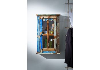 Hängeschrank Altholz 44x21x72 mehrfarbig lackiert NATURE OF SPIRIT BAD #102