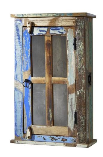 Hängeschrank Altholz 44x21x72 mehrfarbig lackiert NATURE OF SPIRIT BAD #102