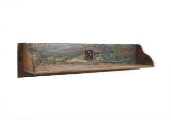 Wandregal Altholz 116x22x24 mehrfarbig lackiert NATURE OF SPIRIT #116