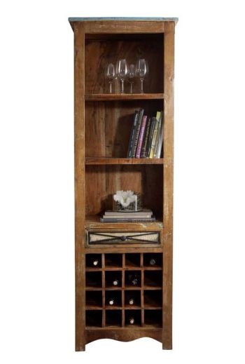 Weinregal Altholz 60x35x190 mehrfarbig lackiert NATURE OF SPIRIT #22