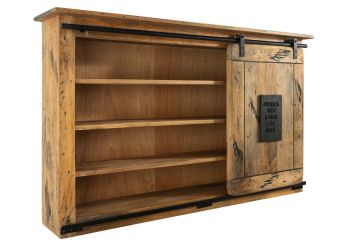 Wandregal Mango 130x25x80 natur lackiert RAILWAY #158