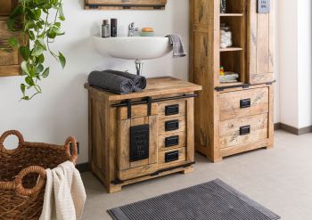 Unterschrank Mango 70x40x60 natur lackiert RAILWAY  #182