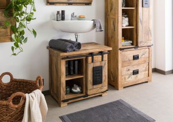 Unterschrank Mango 70x40x60 natur lackiert RAILWAY  #182