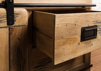 Regal Mango 100x45x175 natur lackiert RAILWAY #196
