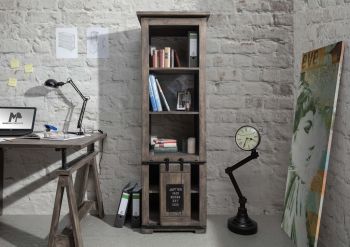 Bücherregal Mango 60x41x180 grau lackiert RAILWAY #204