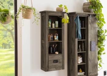 Hängeschrank Mango 50x26x120 grau lackiert RAILWAY  #280