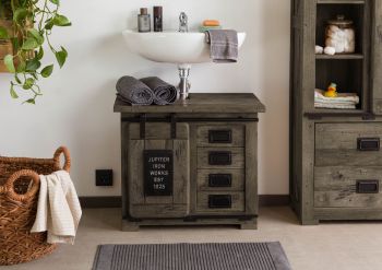 Unterschrank Mango 70x40x60 grau lackiert RAILWAY #282