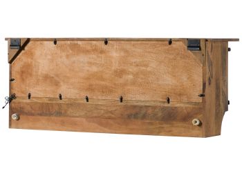 Wandregal Mango / Altholz 115x30x45 natur lackiert RAILWAY LUX #150