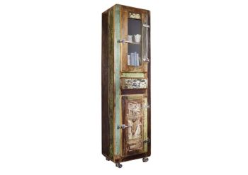 Hochschrank Altholz 55x38x190 mehrfarbig lackiert FREEZY #11