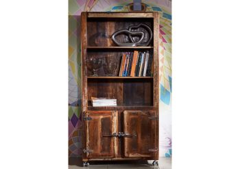 Regal Altholz 90x35x180 mehrfarbig lackiert FREEZY #33