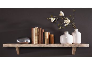 Wandregal Akazie 120x30x18 Natural Stone lackiert FREEFORM #139
