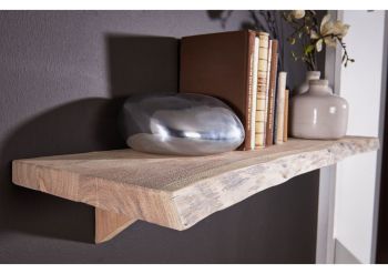 Wandregal Akazie 120x30x18 Natural Stone lackiert FREEFORM #139