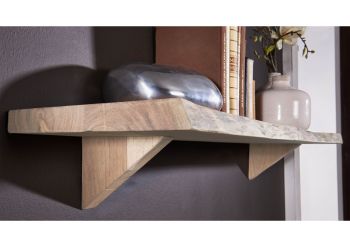 Wandregal Akazie 120x30x18 Natural Stone lackiert FREEFORM #139
