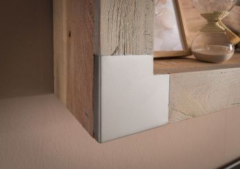 Wandregal Akazie 240x22x24 beige lackiert Amsterdam #124