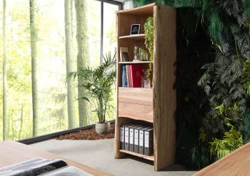 Regal Akazie 71x45x204 natur lackiert PURE ACACIA #111