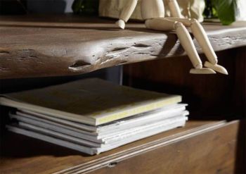 Highboard Akazie 131x45x147 braun lackiert PURE ACACIA #205