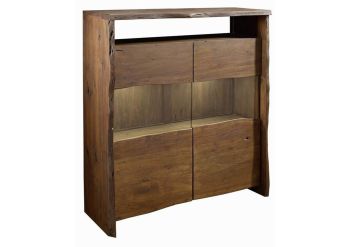 Highboard Akazie 131x45x147 braun lackiert PURE ACACIA #205