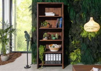 Regal Akazie 81x45x204 braun lackiert PURE ACACIA #206