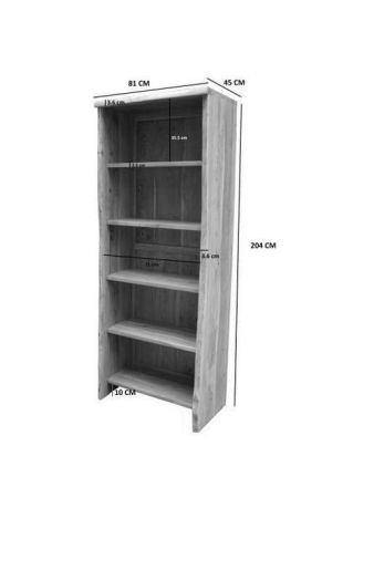 Regal Akazie 81x45x204 braun lackiert PURE ACACIA #206