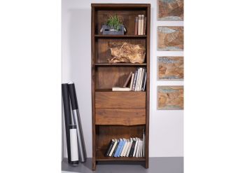 Regal Akazie 71x45x204 braun lackiert PURE ACACIA #211