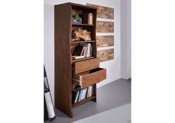 Regal Akazie 71x45x204 braun lackiert PURE ACACIA #211