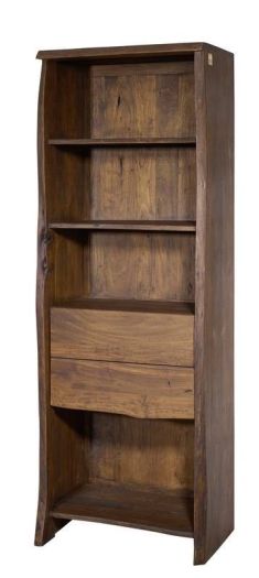 Regal Akazie 71x45x204 braun lackiert PURE ACACIA #211