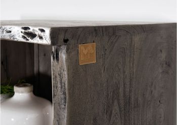 Regal Akazie 71x45x204 grau lackiert PURE ACACIA #409