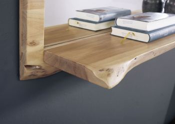 Wandregal Akazie 165x22x38 natur lackiert PURE ACACIA #706