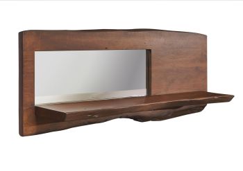 Wandregal Akazie 121x22x38 braun lackiert PURE ACACIA #805