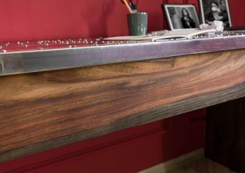 Schreibtisch Sheesham 150x70x76 grau geölt TAMBORA #780