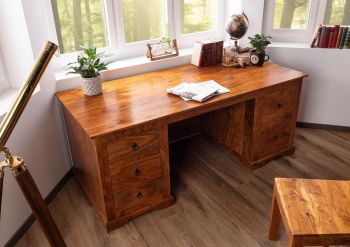 Schreibtisch Akazie 180x80x74 honig  lackiert OXFORD #0529