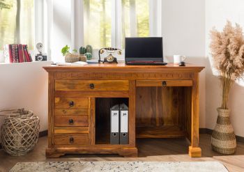 Schreibtisch Akazie 140x64x80 honig  lackiert OXFORD #0511