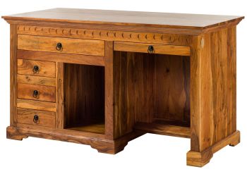 Schreibtisch Akazie 140x64x80 honig  lackiert OXFORD #0511