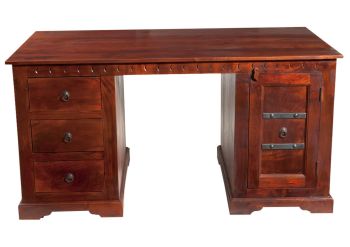 Schreibtisch Akazie 150x85x76 nougat lackiert OXFORD #420