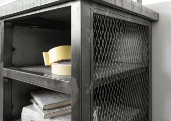 Schreibtisch Mango 122x52x76 grau lackiert HEAVY INDUSTRY #157