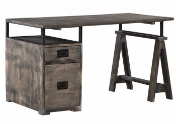 Schreibtisch Mango 140x78x80 grau lackiert RAILWAY #229