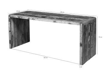 Schreibtisch Altholz 170x65x76 mehrfarbig lackiert FREEZY #40