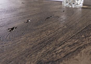 Eckschreibtisch Akazie 185x163x76 grau lackiert PURE ACACIA #949