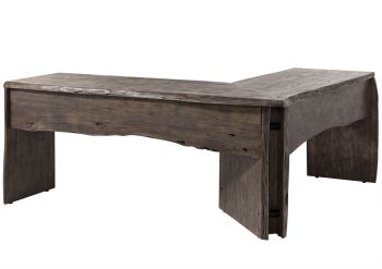 Eckschreibtisch Akazie 185x163x76 grau lackiert PURE ACACIA #949