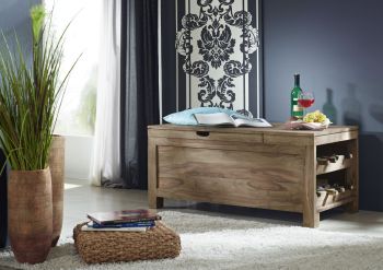 Weintruhe Sheesham 110x56x50 grau geölt NATURE GREY #34