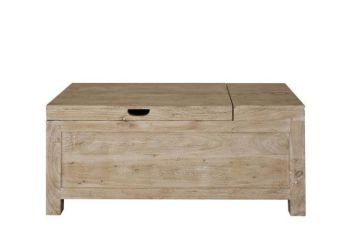 Weintruhe Akazie 110x56x50 white stone getüncht NATURE WHITE #34