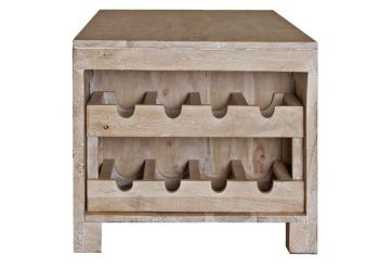 Weintruhe Akazie 110x56x50 white stone getüncht NATURE WHITE #34
