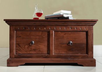 Truhe Akazie 90x90x45 nougat lackiert OXFORD #416