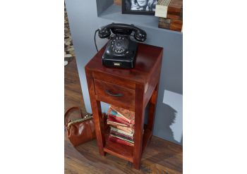 Telefontisch Akazie 30x30x80 nougat lackiert OXFORD #44