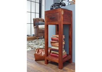 Telefontisch Akazie 30x30x80 nougat lackiert OXFORD #44